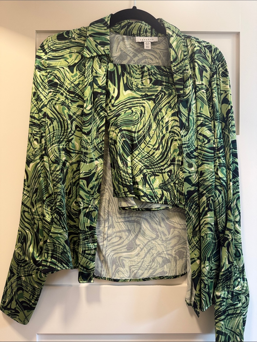 Topshop Button Up & Skirt Set